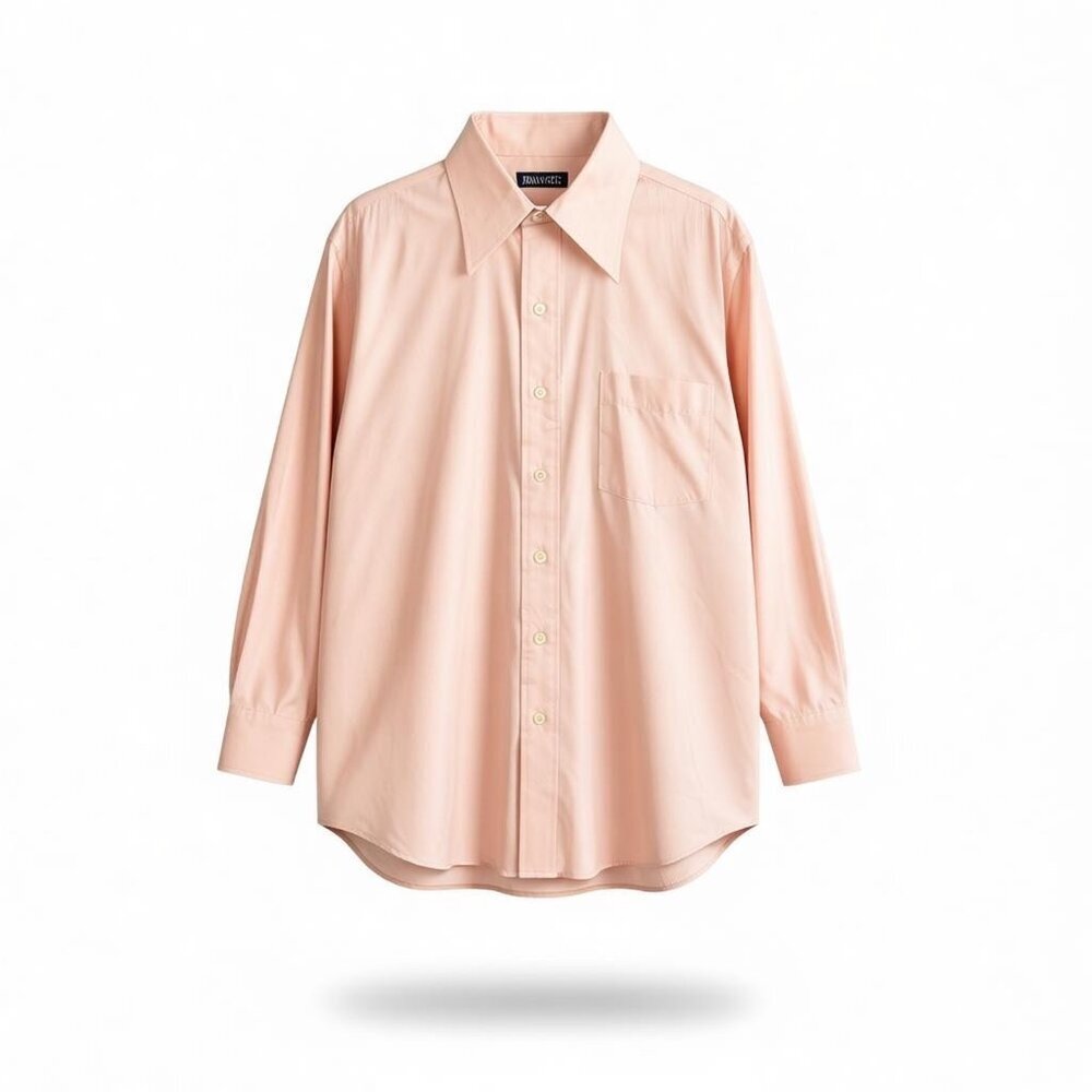 Damon Men’s Shirt Vintage Salmon Silcron Dacron Blend Shirt Size Medium